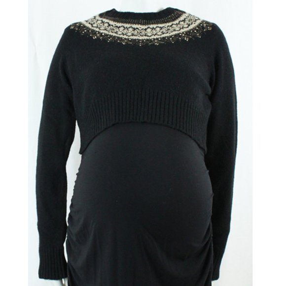 Mimi Maternity Lambswool Blend Crop Sweater Size M - Picture 1 of 4